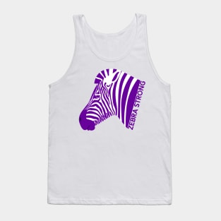 Ehlers Danlos Rare Disease Awareness Zebra Strong Purple Tank Top